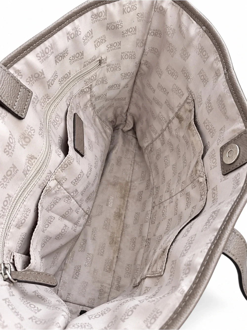 ✨ Michael Kors Jet Set Travel Tote Bag Saffiano Leather Taupe/Gray ✨